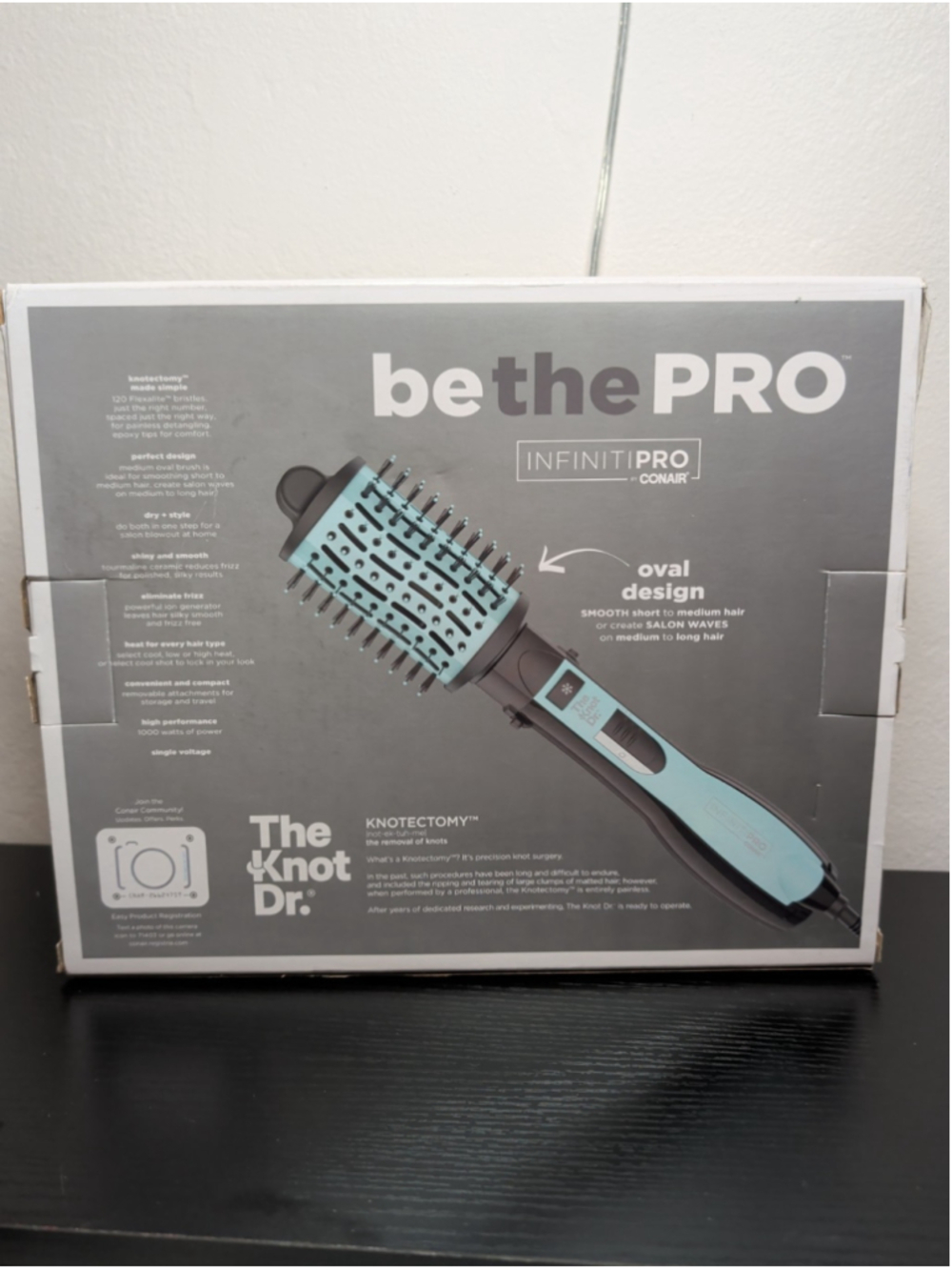 The Knot Dr. INFINITI PRO by Conair All In One Medium Oval Dryer Brush. New